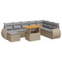 Set de sofás de jardín con cojines 9 pzas ratán sintético beige by , Garden sets - Ref: Foro24-3327300, Price: 614,01 €, Disc...