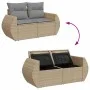 Set de sofás de jardín con cojines 9 pzas ratán sintético beige von , Gartensets - Ref: Foro24-3327300, Preis: 603,60 €, Raba...