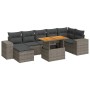 Set de sofás de jardín y cojines 8 piezas ratán sintético gris by , Garden sets - Ref: Foro24-3327406, Price: 536,55 €, Disco...