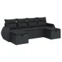 Set de sofás de jardín 6 piezas y cojines ratán sintético negro by , Garden sets - Ref: Foro24-3325621, Price: 378,22 €, Disc...