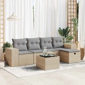 Juego de sofás jardín con cojines 6 pzas ratán sintético beige von , Gartensets - Ref: Foro24-3325675, Preis: 403,90 €, Rabat...