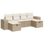 Juego de sofás jardín con cojines 6 pzas ratán sintético beige by , Garden sets - Ref: Foro24-3325724, Price: 468,34 €, Disco...