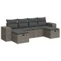 Set de muebles de jardín 6 pzas y cojines ratán sintético gris von , Gartensets - Ref: Foro24-3325726, Preis: 375,80 €, Rabat...