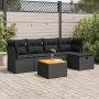 Set de sofás de jardín 6 piezas y cojines ratán sintético negro von , Gartensets - Ref: Foro24-3325751, Preis: 364,89 €, Raba...