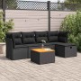 Set de sofás de jardín 6 piezas y cojines ratán sintético negro by , Garden sets - Ref: Foro24-3325751, Price: 378,13 €, Disc...
