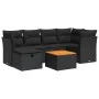 Set de sofás de jardín 7 pzas con cojines ratán sintético negro von , Gartensets - Ref: Foro24-3325758, Preis: 432,61 €, Raba...