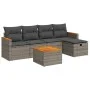Set de muebles de jardín 6 pzas y cojines ratán sintético gris von , Gartensets - Ref: Foro24-3325910, Preis: 337,70 €, Rabat...