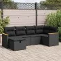 Set de sofás de jardín 6 piezas y cojines ratán sintético negro by , Garden sets - Ref: Foro24-3325912, Price: 406,03 €, Disc...
