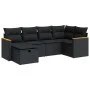 Set de sofás de jardín 6 piezas y cojines ratán sintético negro by , Garden sets - Ref: Foro24-3325912, Price: 406,03 €, Disc...