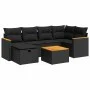 Set de sofás de jardín 7 pzas con cojines ratán sintético negro von , Gartensets - Ref: Foro24-3325919, Preis: 448,40 €, Raba...