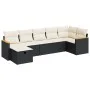 Set de sofás de jardín 7 pzas con cojines ratán sintético negro von , Gartensets - Ref: Foro24-3325927, Preis: 408,28 €, Raba...
