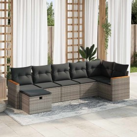 Set de sofás de jardín 7 pzas con cojines ratán sintético gris von , Gartensets - Ref: Foro24-3325931, Preis: 438,27 €, Rabat...