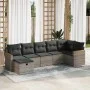 Set de sofás de jardín 7 pzas con cojines ratán sintético gris von , Gartensets - Ref: Foro24-3325931, Preis: 426,05 €, Rabat...