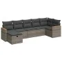 Set de sofás de jardín 7 pzas con cojines ratán sintético gris von , Gartensets - Ref: Foro24-3325931, Preis: 426,05 €, Rabat...