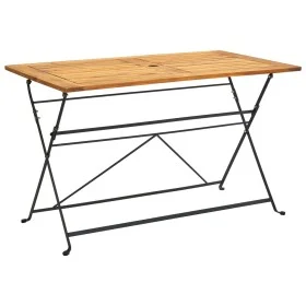 Folding garden table made of solid acacia wood 120x70x74 cm by vidaXL, Garden tables - Ref: Foro24-313159, Price: 153,04 €, D...