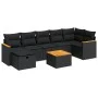 Set de sofás de jardín y cojines 8 piezas ratán sintético negro von , Gartensets - Ref: Foro24-3325933, Preis: 487,21 €, Raba...