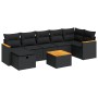 Set de sofás de jardín y cojines 8 piezas ratán sintético negro by , Garden sets - Ref: Foro24-3325933, Price: 502,28 €, Disc...