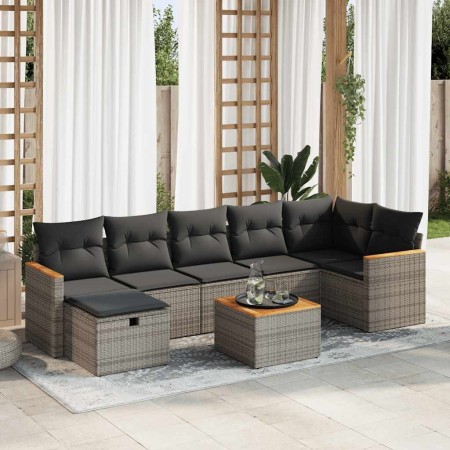 Set de sofás de jardín y cojines 8 piezas ratán sintético gris by , Garden sets - Ref: Foro24-3325938, Price: 477,73 €, Disco...