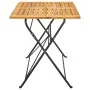 Folding garden table made of solid acacia wood 120x70x74 cm by vidaXL, Garden tables - Ref: Foro24-313159, Price: 153,04 €, D...