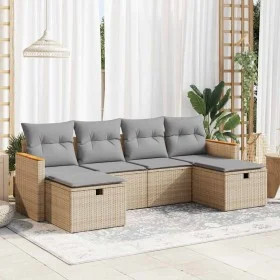 Juego de sofás jardín con cojines 6 pzas ratán sintético beige by , Garden sets - Ref: Foro24-3325944, Price: 360,75 €, Disco...