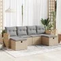 Juego de sofás jardín con cojines 6 pzas ratán sintético beige by , Garden sets - Ref: Foro24-3325944, Price: 363,18 €, Disco...
