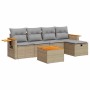 Juego de sofás jardín con cojines 6 pzas ratán sintético beige von , Gartensets - Ref: Foro24-3325965, Preis: 391,12 €, Rabat...