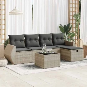 Set de sofás de jardín 6 pzas y cojines ratán sintético gris by , Garden sets - Ref: Foro24-3325578, Price: 407,33 €, Discoun...