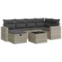 Set de sofás de jardín 7 pzas con cojines ratán PE gris claro von , Gartensets - Ref: Foro24-3325398, Preis: 474,59 €, Rabatt: %