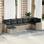 Set de sofás de jardín 7 pzas con cojines ratán PE gris claro by , Garden sets - Ref: Foro24-3325408, Price: 500,53 €, Discou...