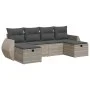 Set de sofás de jardín 6 pzas y cojines ratán sintético gris by , Garden sets - Ref: Foro24-3325628, Price: 408,34 €, Discoun...