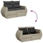 Set de sofás de jardín 6 pzas y cojines ratán sintético gris by , Garden sets - Ref: Foro24-3325628, Price: 408,34 €, Discoun...