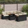 Set sofás jardín y cojines 9 pzas ratán sintético acacia negro von , Gartensets - Ref: Foro24-3327465, Preis: 571,86 €, Rabat...