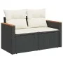 Set sofás jardín y cojines 9 pzas ratán sintético acacia negro von , Gartensets - Ref: Foro24-3327465, Preis: 571,86 €, Rabat...