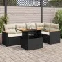 Set sofás jardín y cojines 5 pzas ratán sintético acacia negro by , Garden sets - Ref: Foro24-3327486, Price: 408,23 €, Disco...