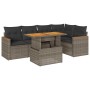 Set sofás jardín y cojines 5 pzas ratán sintético acacia gris von , Gartensets - Ref: Foro24-3327490, Preis: 434,29 €, Rabatt: %