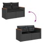 Set sofás jardín y cojines 9 pzas ratán sintético acacia negro by , Garden sets - Ref: Foro24-3327499, Price: 691,99 €, Disco...