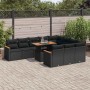 Set sofás jardín y cojines 11 pzas ratán sintético acacia negro von , Gartensets - Ref: Foro24-3327534, Preis: 821,82 €, Raba...