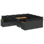 Set sofás jardín y cojines 11 pzas ratán sintético acacia negro von , Gartensets - Ref: Foro24-3327534, Preis: 791,80 €, Raba...