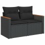 Set sofás jardín y cojines 6 pzas ratán sintético acacia negro by , Garden sets - Ref: Foro24-3327471, Price: 437,02 €, Disco...