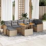 Set sofás jardín y cojines 8 pzas ratán sintético acacia beige by , Garden sets - Ref: Foro24-3327517, Price: 551,78 €, Disco...