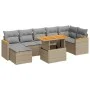 Set sofás jardín y cojines 8 pzas ratán sintético acacia beige by , Garden sets - Ref: Foro24-3327517, Price: 551,16 €, Disco...