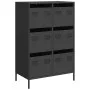 Aparador acero negro 68x39x101,5 cm de , Aparadores - Ref: Foro24-851220, Precio: 163,27 €, Descuento: %
