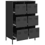 Aparador acero negro 68x39x101,5 cm de , Aparadores - Ref: Foro24-851220, Precio: 163,27 €, Descuento: %