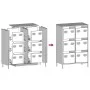 Aparador acero gris antracita 68x39x101,5 cm de , Aparadores - Ref: Foro24-851222, Precio: 126,81 €, Descuento: %