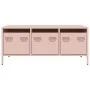Mesa de centro acero laminado en frío rosa 101,5x50x43,5 cm de , Mesas de centro - Ref: Foro24-851269, Precio: 110,55 €, Desc...