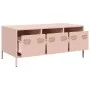 Mesa de centro acero laminado en frío rosa 101,5x50x43,5 cm de , Mesas de centro - Ref: Foro24-851269, Precio: 110,55 €, Desc...