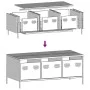 Mesa de centro acero laminado en frío rosa 101,5x50x43,5 cm de , Mesas de centro - Ref: Foro24-851269, Precio: 110,55 €, Desc...