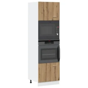 Armario microondas madera ingeniería roble artisan 60x57x207 cm by , Kitchen cabinets - Ref: Foro24-856129, Price: 192,39 €, ...