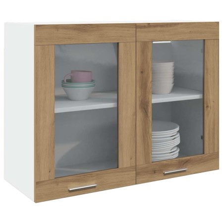 Armario colgante vidrio madera roble artisan 80x31x60 cm von , Küchenschränke - Ref: Foro24-856120, Preis: 70,35 €, Rabatt: %