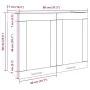 Armario colgante vidrio madera roble artisan 80x31x60 cm von , Küchenschränke - Ref: Foro24-856120, Preis: 68,59 €, Rabatt: %